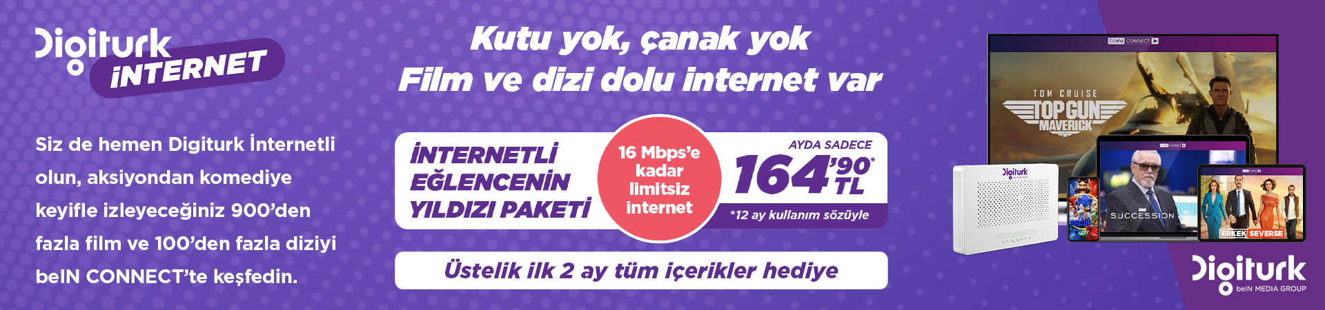 Digiturk Tv ve Internet Paketleri